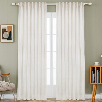 Toyoko Linen Blend Semi-Sheer Back Tab Curtains