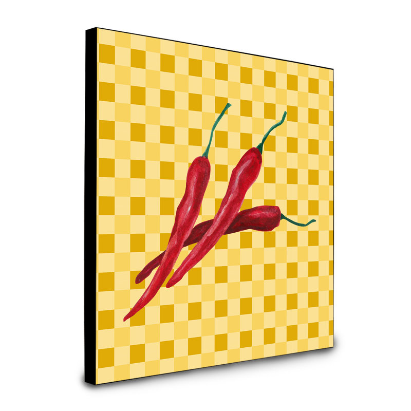 Panneau mural chili poivres on basketweave Kenmare