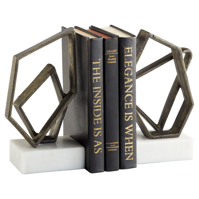 Euclid Modern & Contemporary Marble Bookends