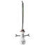 Hammershoi Christmas Snowman, Hanging H 3.7" White W. Deco