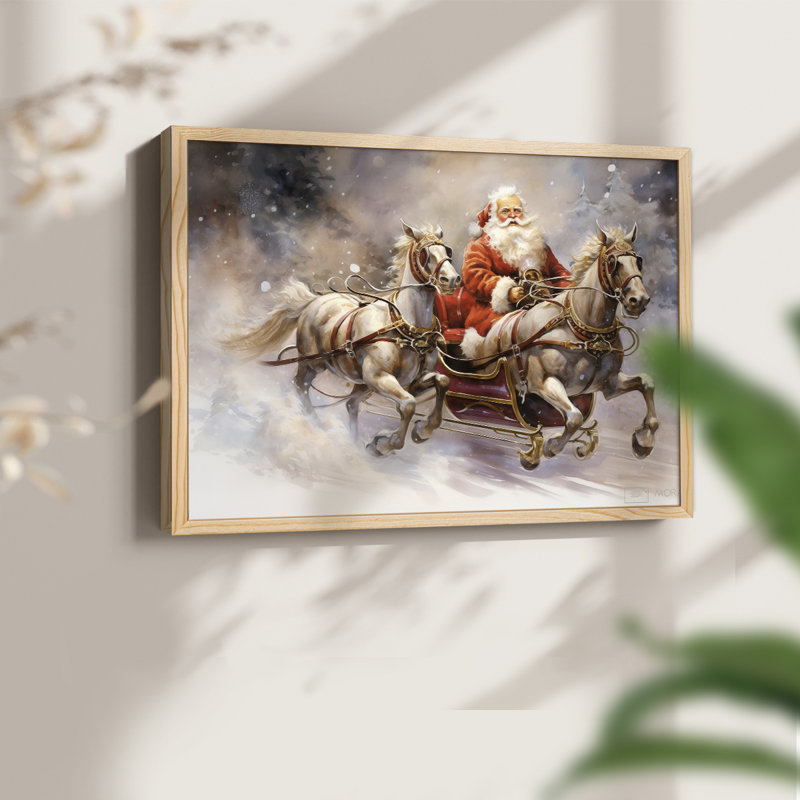 Chirstmas Art-CCCLVII -Framed Print - Restickable, H 8 po x l 10 po, Naturel