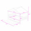 Lit double en bois avec lit gigogne simple et pieds centraux-1293218676-1293218679
