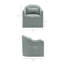 Fauteuil d'appoint rayé bleu spa Gaddis