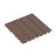 Carreaux de terrasse en plastique à emboîtement, 44 paquets de tuiles de terrasse, 12 pouces x 12 pouces imperméables pour une utilisation toutes saisons, tuiles de terrasse pour piscine, brun