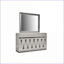 Ensemble de chambre à coucher grand et moderne 5 pièces Bois contemporain gris sable de rivière avec éclairage DEL et amp; Rangement hydraulique | Bois | Lits standard