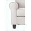 Chaise berçante en tissu avec siège à ressorts ensachés et structure en bois, parfaite pour la détente et le style