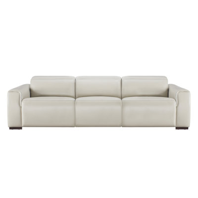 Canapé inclinable électrique en cuir véritable 111 pièces 3 pièces Thea