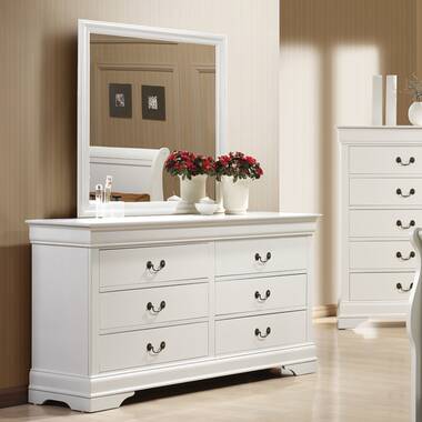 Louis Philippe III White Nightstand - Detroit Furniture Stores