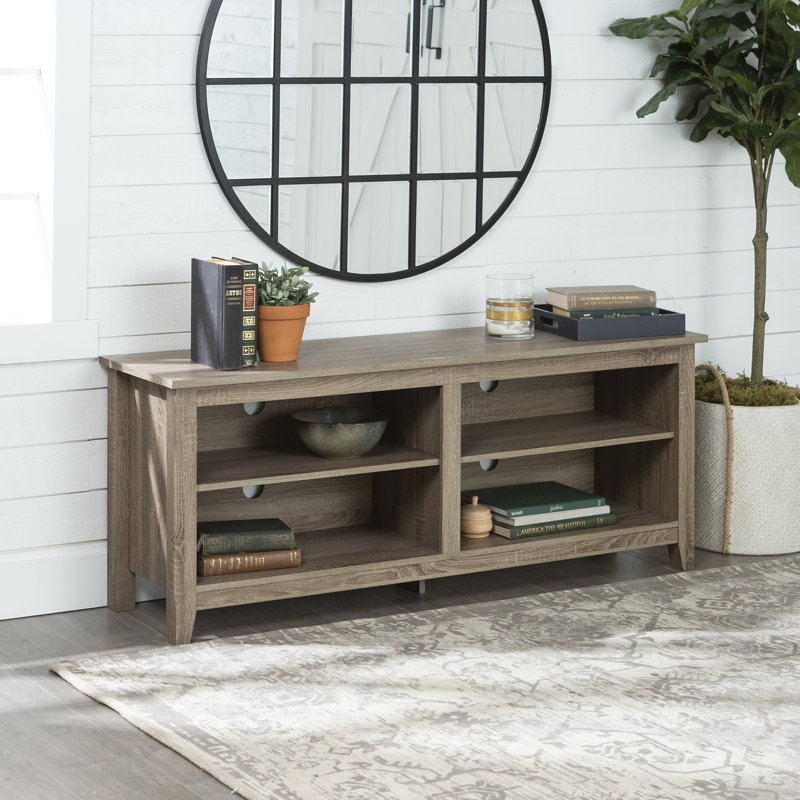 Sunbury Open Storage TV Stand, Driftwood, 58"