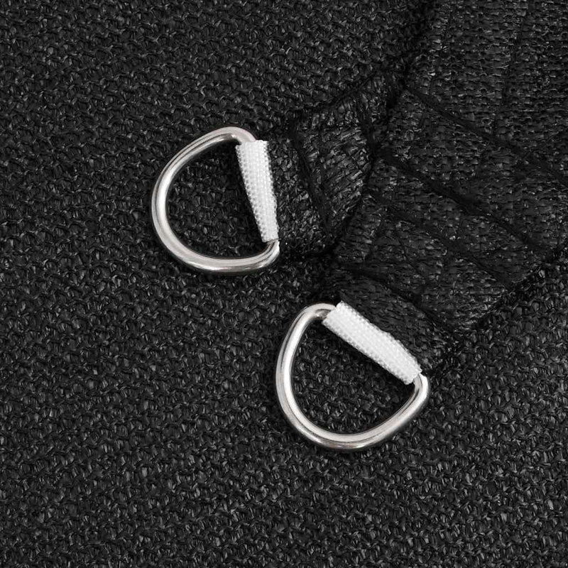 Polyéthylène haute densité Vidaxl Sun Sail, 9,84 pi x 9,84 pi x 13,79 pi, Noir
