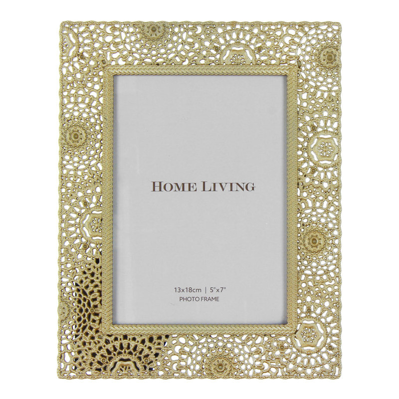 Alitza Gold Metal Picture Frame, 5" x 7"