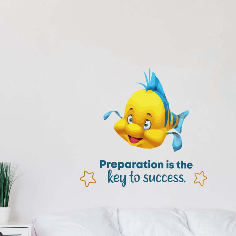 Adhésif décoratif en vinyle Fish Key to Success, H 35 po x l 40 po