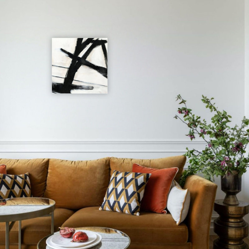 Impression sur toile abstraite blanche et blanche 24 x 24 po