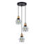 3-Light Black Kitchen Island Pendant