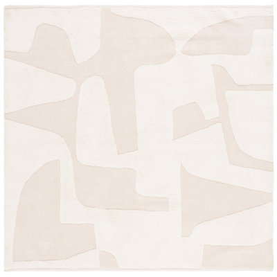 Sarya Ivory Hand-Woven Abstract Rug