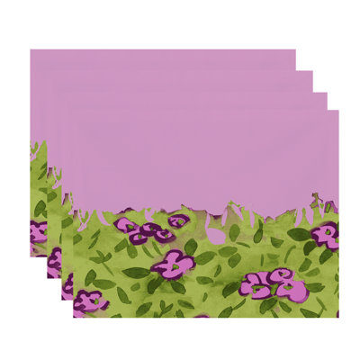 Polyester Floral Rectangle Placemat