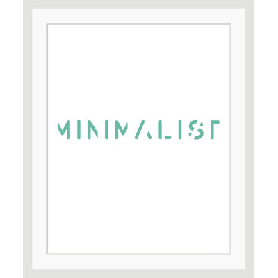 Minimalist 1 Piece Single Picture Frame Wall Art