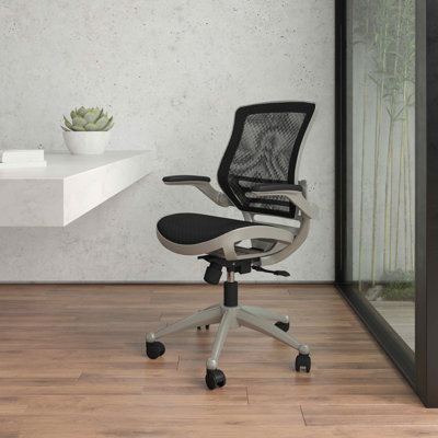 Mid-Back Mesh Executive Office Chair with Flip-Up Arms by Flash Furniture