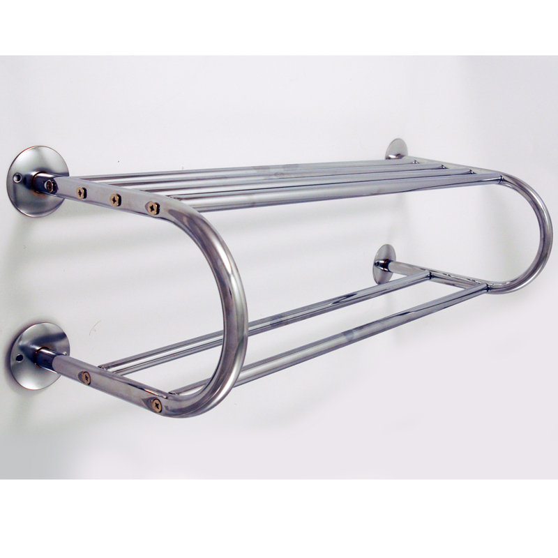Metal Floating Shelf with Towel Bar
