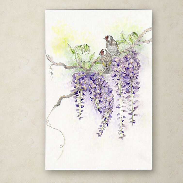 Trademark Art The Tangled Peacock Wisteria On Canvas by The Tangled Peacock  Print Wayfair