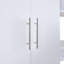 Murphy Bed with Open Shelves and Storage Drawers,Built-in Wardrobe and Table