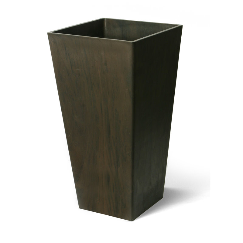 Valencia Square Planter With Insert, Brown
