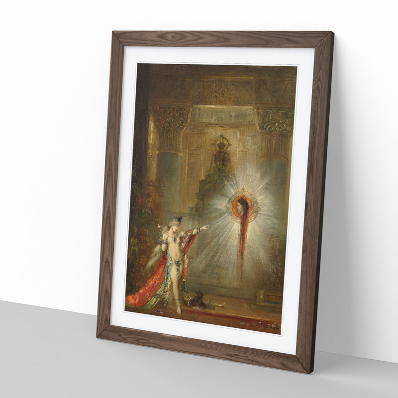 The Apparition by Gustave Moreau - Picture Frame Painting, 65cm H x 48cm W x 2cm D, Walnut