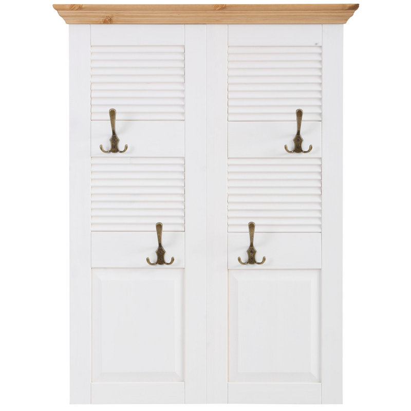 2 Doors with Hooks, White