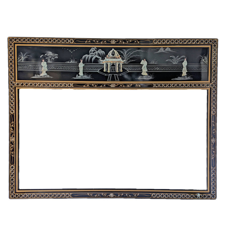  Miroir oriental en nacre noire