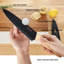 Ensemble de couteaux de cuisine 6 pièces Hecef, lame de couteau en acier inoxydable à haute teneur en carbone avec revêtement noir, boîte-cadeau (ensemble de 6)