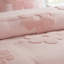 Ensemble d'édredon 3 pièces en chenille capitonnée réversible à motif floral 3 pièces avec coussin décoratif rose