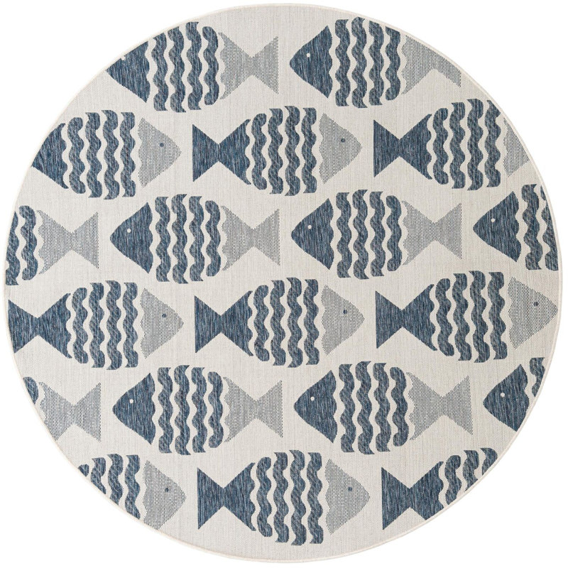 Tapis contemporain bleu marine Daitzman, Rectangle 10 pi x 13 pi 1 po