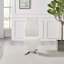 Edzard Chrome & White High Gloss Dining Table Set with 6 Luxury Faux Leather Dining Chairs-970159252