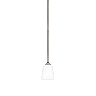Mini-luminaire suspendu suspendu Zilo, fini granit foncé avec verre de 4,5 po