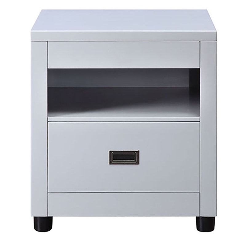Dove Grey Storage End Table
