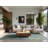 Soft Plush Evenson July 4Th Modern & Contemporary Abstract Area Rug in Green – Gray Binding-1023697798