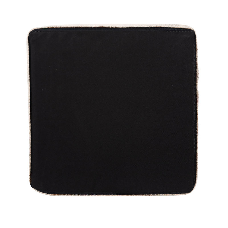 Ashle Upholstered Ottoman, Sand 100% Polyester