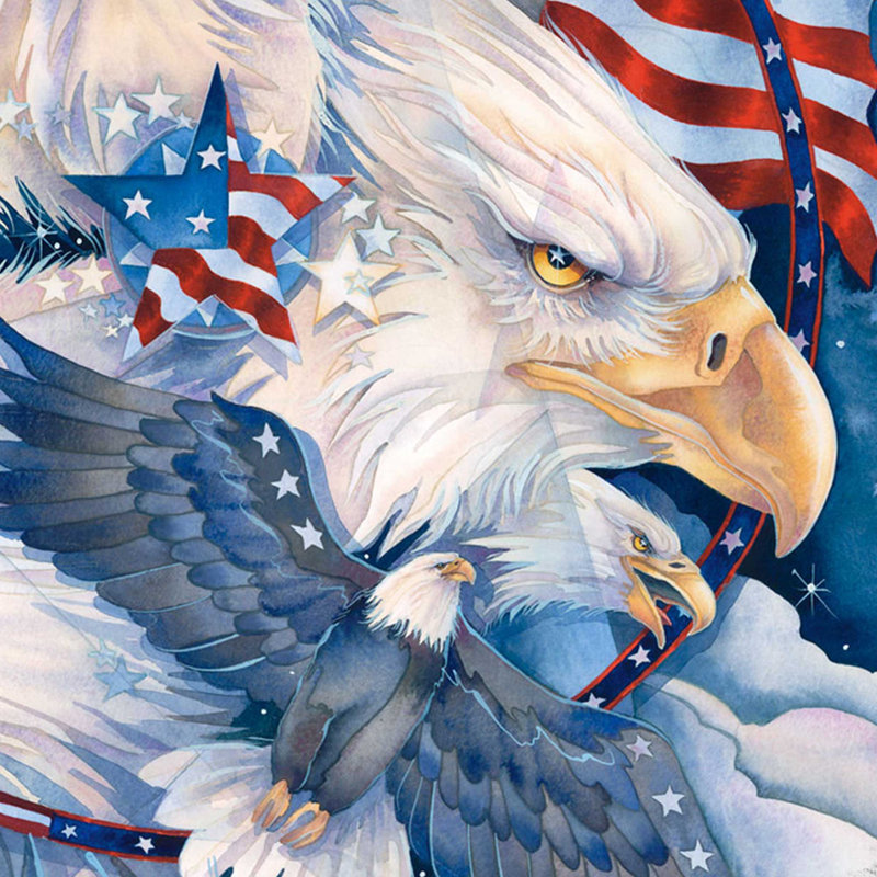 Art mural Crowthorne Allegiance, Patriotic Eagles