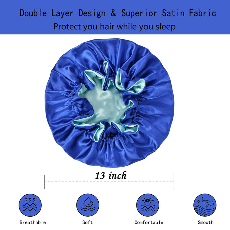 Satin Bonnet For Women Hair Bonnet For Sleeping Large Double Layer