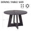 Table de salle à manger de 47 po pour 4 à 6 personnes, [Base ventilée] [Dessus épais de 1,38 po] Table de cuisine en bois de style maison de campagne, gris-829845511