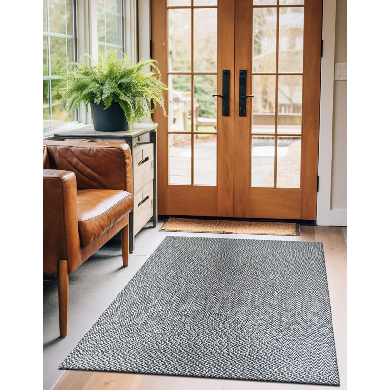 Tapis contemporain bleu Aideen, Rectangle 2 pi x 3 pi 1 po