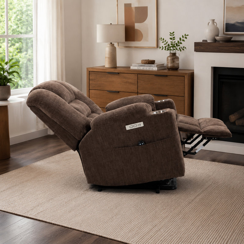 Fauteuil inclinable brun simple Power Lift