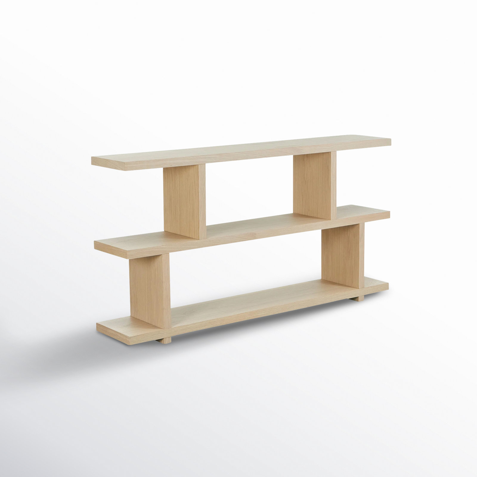 Annora 33" H x 63" W Geometric Bookcase, Natural