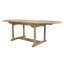 Anjelica Oval Teak Solid Wood Extendable Outdoor with Umbrella Hole Dining Table - 180 cm W 100 cm D