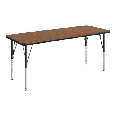 Commercial Adjustable Height Rectangular Activity Table with Short Legs