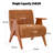 27.6" Mid-Century Modern Solid Wood Armchair for Living Room-571254457