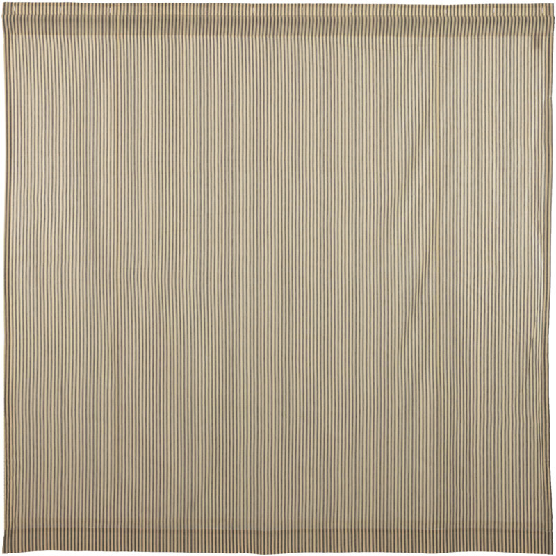 Rideau de douche simple à rayures 100% coton Sawyer Mill, Crème foncé