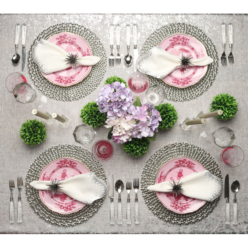 Metafoil Tablecloth, White/Silver