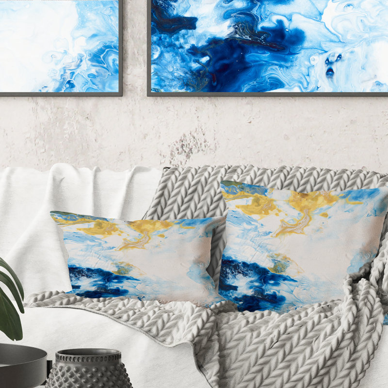 Coussin Blue and White, 18 po x 18 po