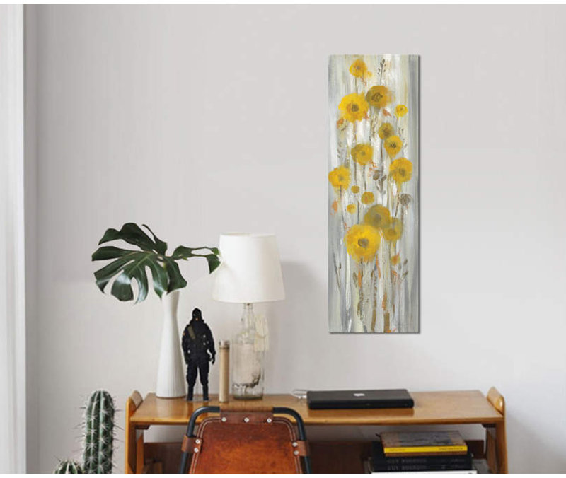 «Roadside Flowers I», impression sur toile tendue, H 48 po x l 16 po x P 1,5 po, Toile encadrée noire